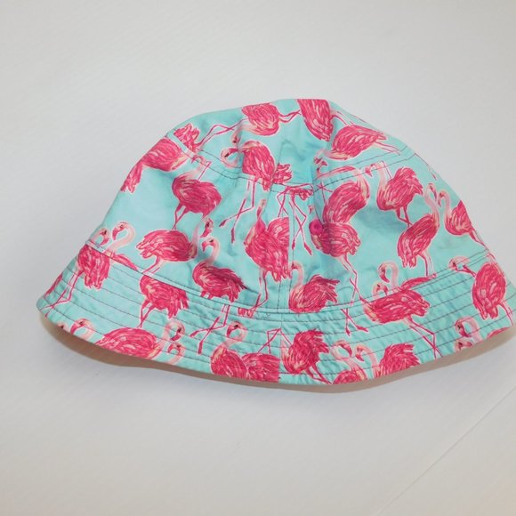 Gymboree Baby Girl M 3-4 Reversible Pink Flamingo Bucket Hat - Picture 2 of 5
